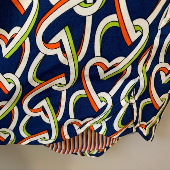 CAbi Amour 5370 multi abstract interlocking heart sleeveless shirt dress. Size S - Picture 6 of 10